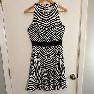 Milly Black and White Zebra Print Dress